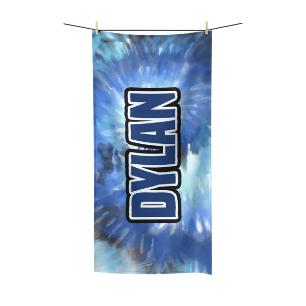Blue Tie-Dye Beach Towel