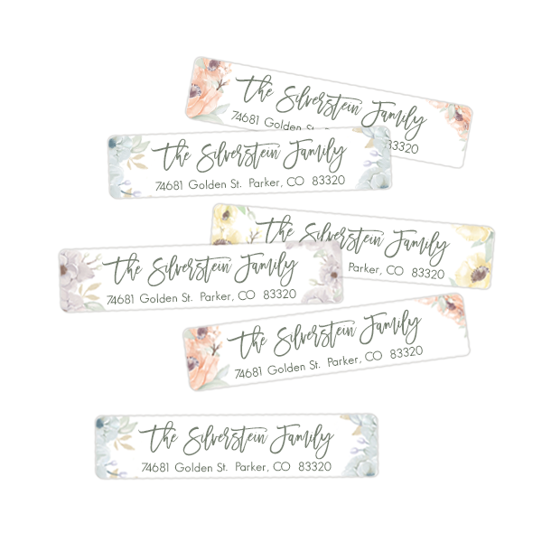 Floral Return Address Labels