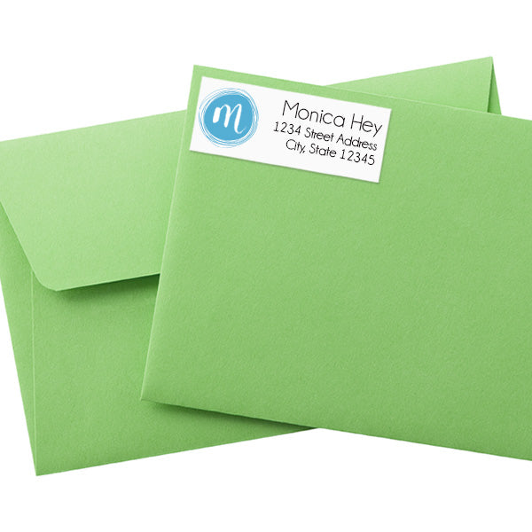 Monogram Return Address Labels