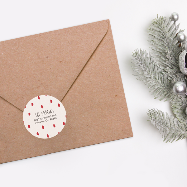 Holiday Trees Return Address Labels