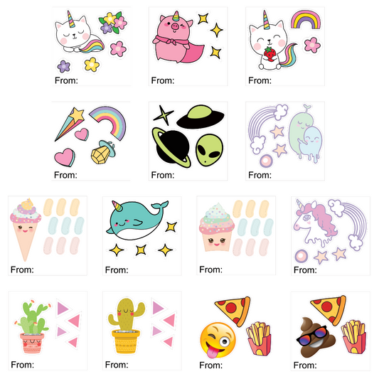 Personalized Valentine Gram Water Bottle Labels