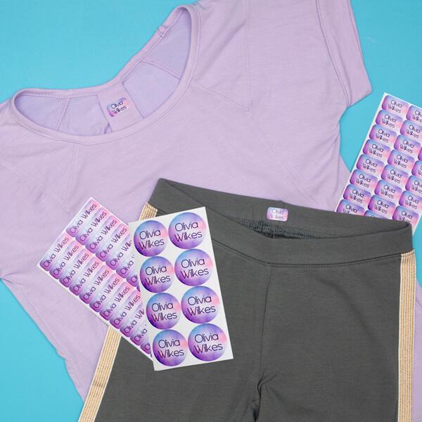 Galaxy Style Labels on Clothing