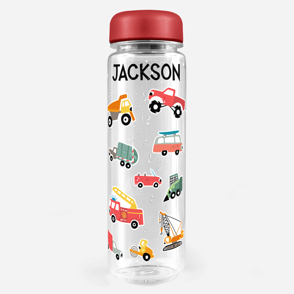 Cars N' Trucks Water Bottle Labels