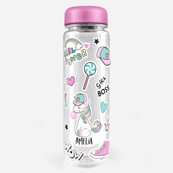 Girl Power Water Bottle Labels