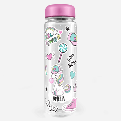Girl Power Water Bottle Labels