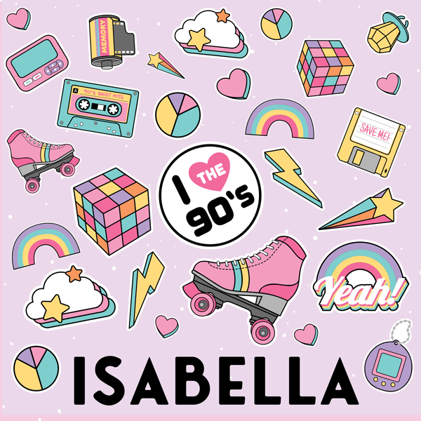 90's Love Water Bottle Labels