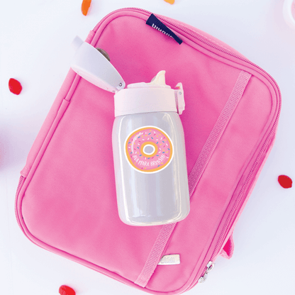 Donut Die Cut Name Label on Lunch Gear