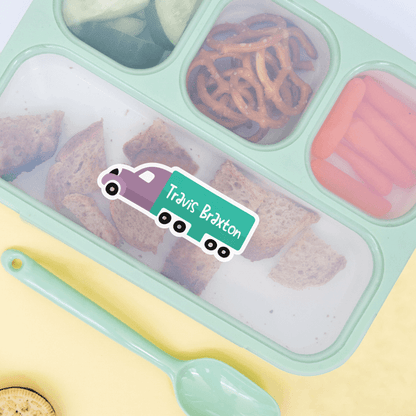 Mini Semi Die Cut Label on Bento Box