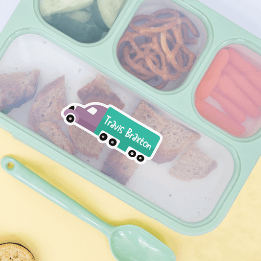 Mini Semi Die Cut Label on Bento Box