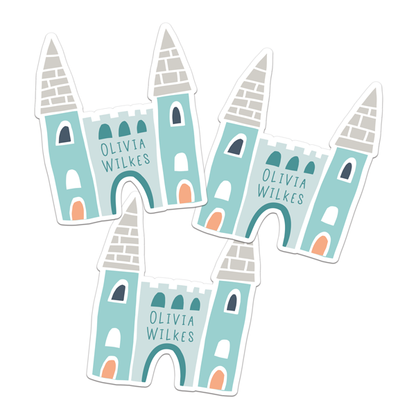 Fantasy Castle Die Cut Name Labels