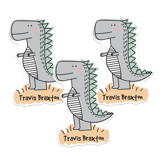 T-Rex Die Cut Name Labels