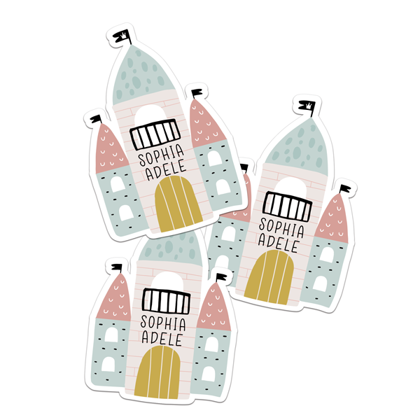 Rapunzel's Castle Die Cut Name Labels