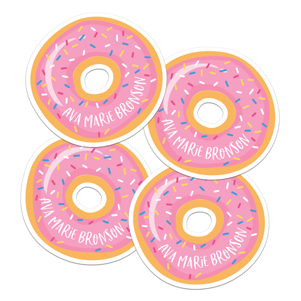 Donut Die Cut Name Labels