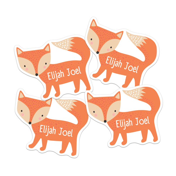 Fox Die-Cut Name Labels