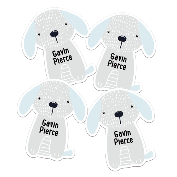 Puppy Die Cut Name Labels