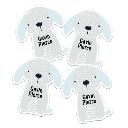 Puppy Die Cut Name Labels