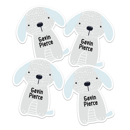 Puppy Die Cut Name Labels