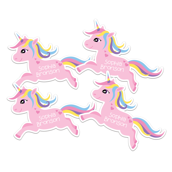 Princess Unicorn Die Cut Labels