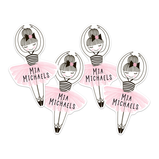 Little Ballerina Die Cut Name Labels