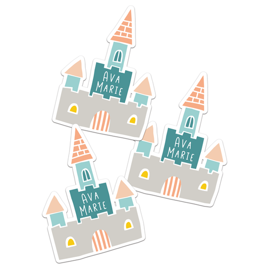 Storybook Castle Die Cut Name Labels