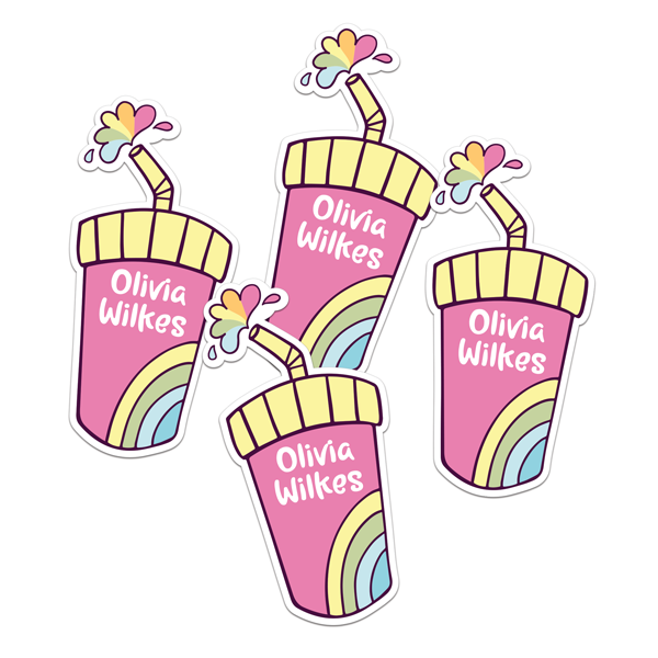 Soda Die Cut Name Labels