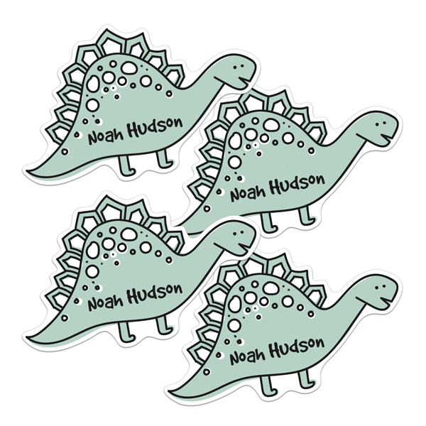 Stegosaurus Die Cut Name Labels