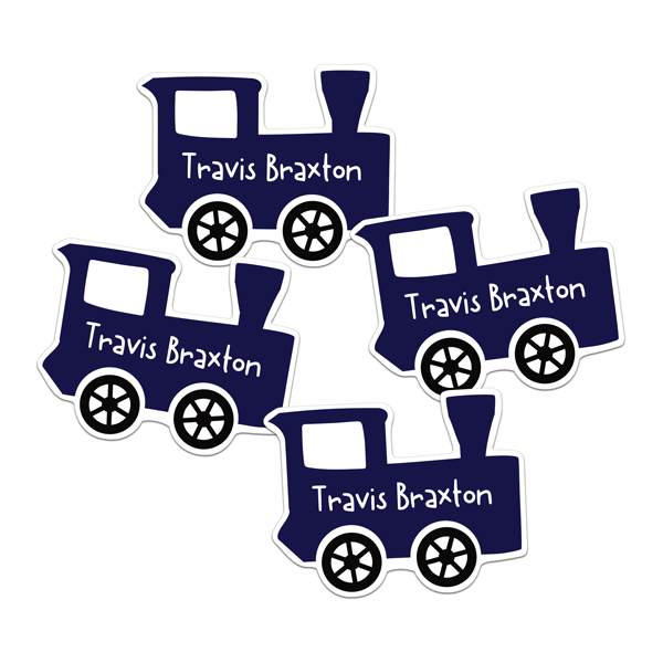 Kiddie Train Die Cut Name Labels