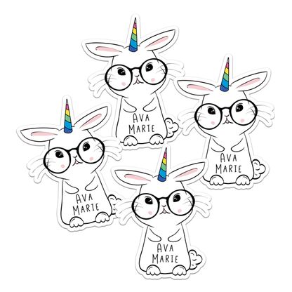 Unibunny Die Cut Name Labels