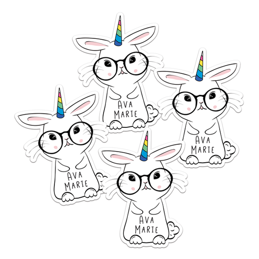 Unibunny Die Cut Name Labels