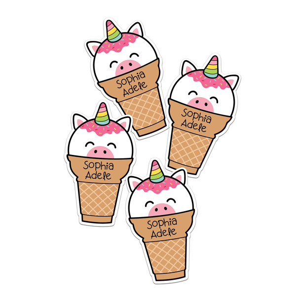 Piggycorn Die Cut Name Labels