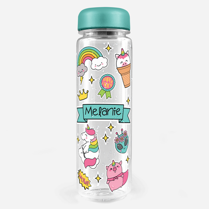 Unicorn Friends Water Bottle Labels