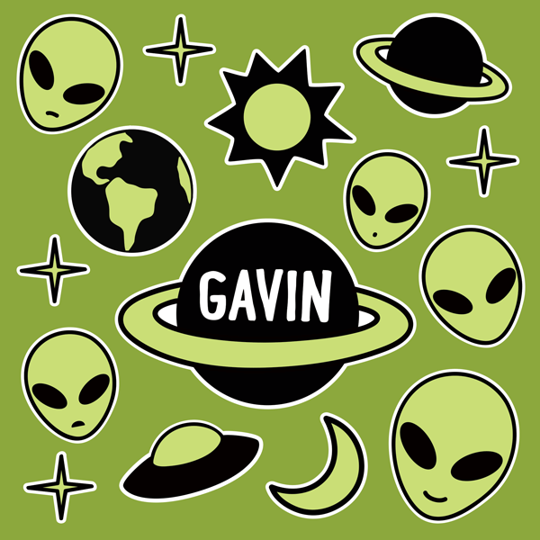 Alien Water Bottle Labels