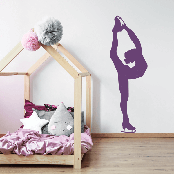 Biellmann Spin Name Decal in Lollipop Purple without name.