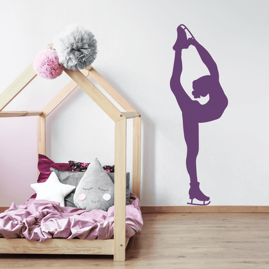 Biellmann Spin Name Decal in Lollipop Purple without name.