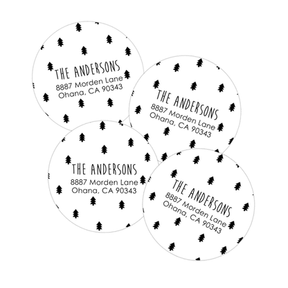 Holiday Trees Return Address Labels