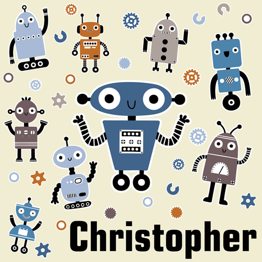 Bots N' Cogs Water Bottle Labels