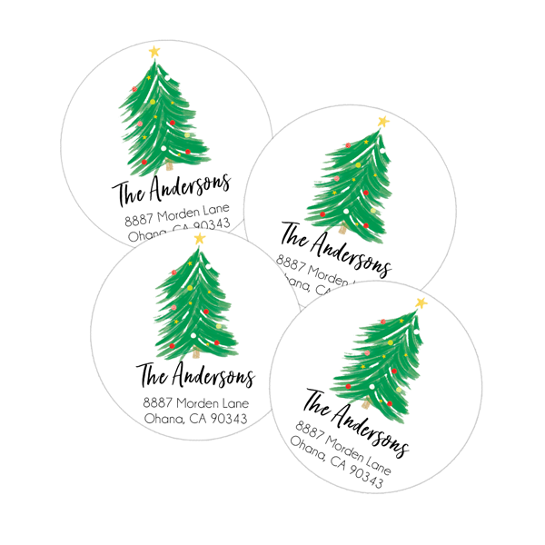 Christmas Wishes Return Address Labels
