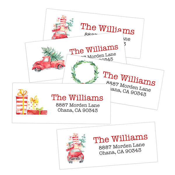 Classic Christmas Return Address Labels