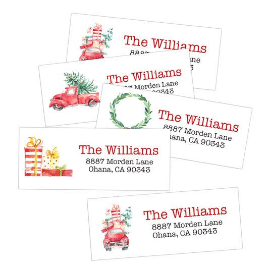 Classic Christmas Return Address Labels