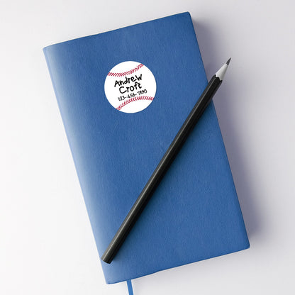 Baseball Round Contact Labels