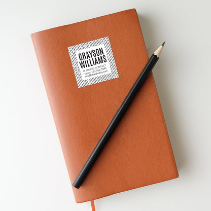 Lines Square Contact Labels