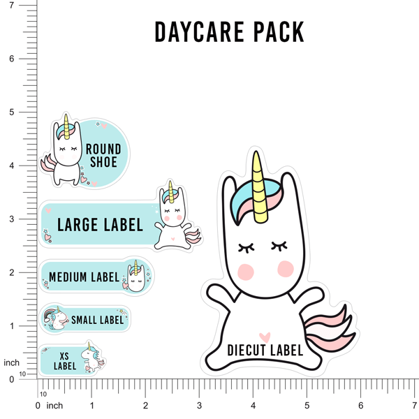 Unicorn Kiddie Label Pack