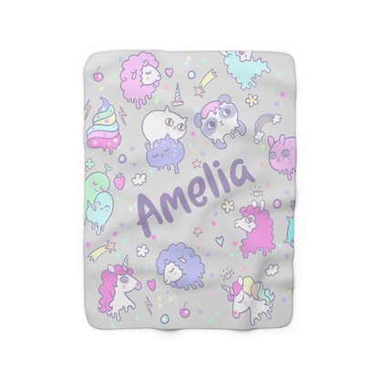 Cutie Blobs Fleece Blanket