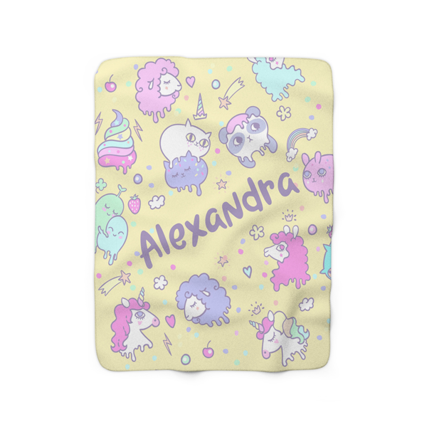 Cutie Blobs Fleece Blanket