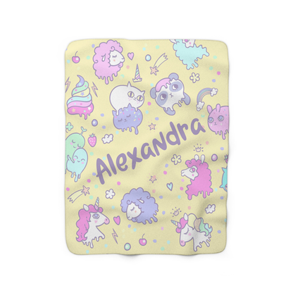 Cutie Blobs Fleece Blanket