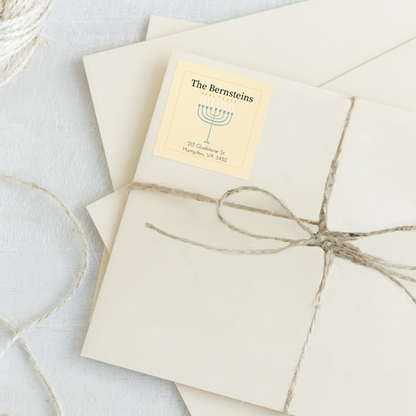 Hanukiah Return Address Labels
