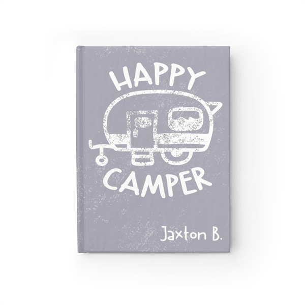 Happy Camper Journal in Gray Front Cover