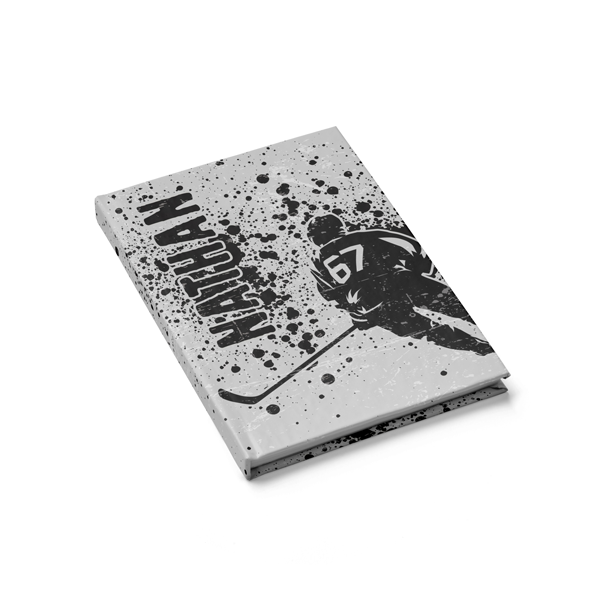 Hockey Defender Journal in Gray & Black Side View