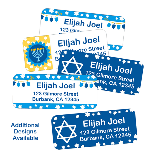 Hanukkah Combo Return Address Labels Design Number 5