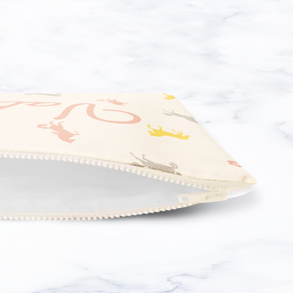 Equestrian Dreams Carry-All Pouch in Tan Zipper View